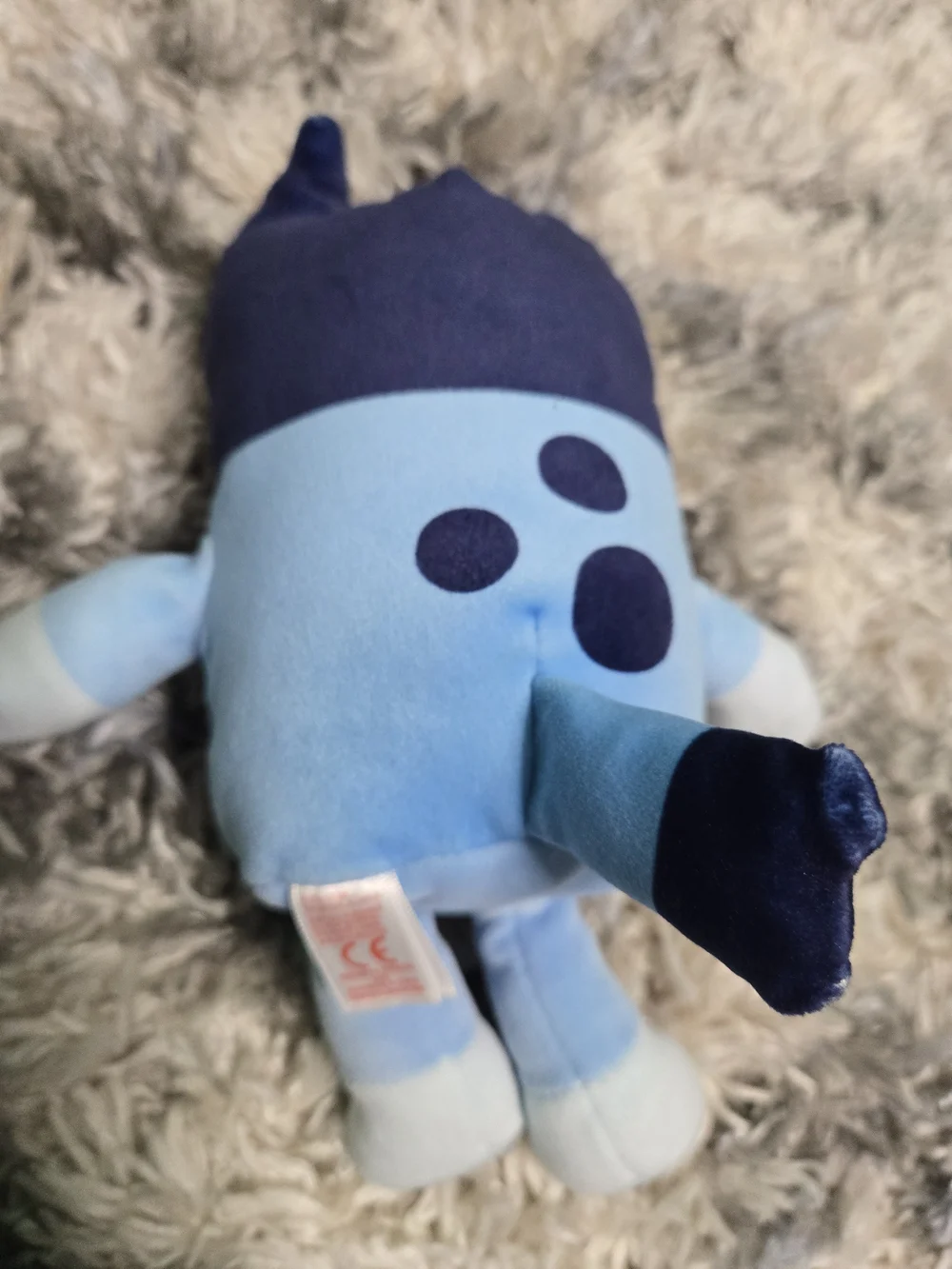 Plush Toy Set - Blue Plush Characters with Pink Heart